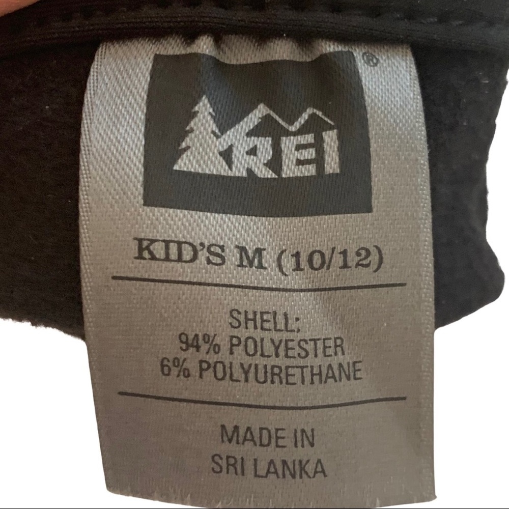 REI Kids Glove Liners Lightweight Stretch Black - Picture 2 of 9